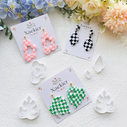 Organic Polymer Clay Cutters Set – Molds, Clay Cutters for Polymer Clay, Clay Earring Tools - color: H color