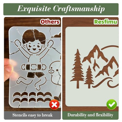 Forest Animal Stencils for Crafts Reusable 25Pcs Stencils(5.8X5.8 Inch) - color: Animal 3