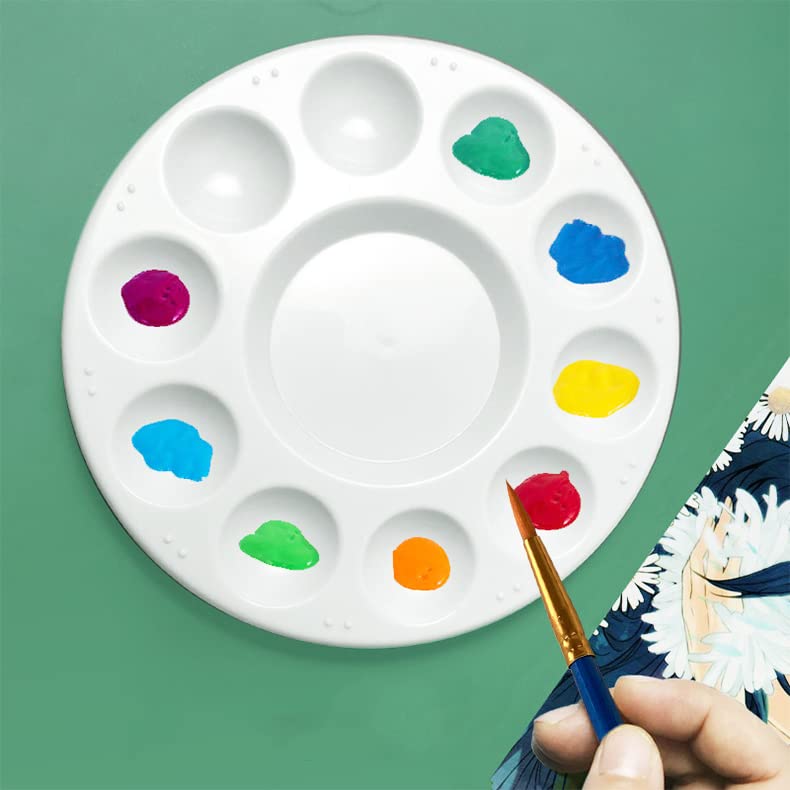 Paint Tray Palette - White Plastic Paint Tray for Kids, Paint Supplies