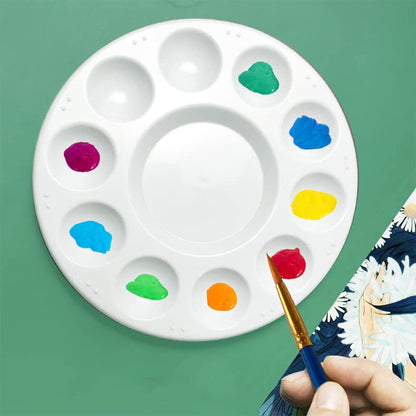 Paint Tray Palette - White Plastic Paint Tray for Kids, Paint Supplies