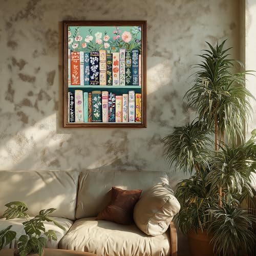 Paint by Numbers Kit for Adults Book, Paint by Number Kits for Adults 16x20 - color: Bookshelf (16x20 in)