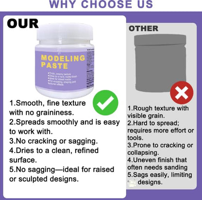 Modeling Paste Kit, Texture Paste Paint for Craft, Modeling Craft Set,Sculpture Art Kit, Perfect for Christmas, Halloween, Thanksgiving & New Year Gifts - color: Modeling Paste Kit