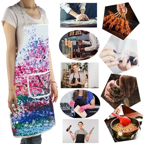 MBMSO Painting Artist Apron with Pockets Artist Painter Gifts Art Lover Gift for Art Teacher Student Painter Apron Waterproof - color: Painting Tree Apron