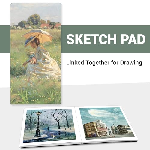 Hardcover Sketch Book, 8.3x8.3, 96 Sheets, Sketchbook for Drawing, Green | Ideal Gift For Kids Adults,200GSM Watercolor Heavyweight Lay-Flat Art Journal,Drawing pad for Adults - color: Green