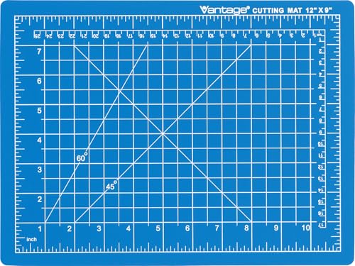 Dahle Vantage 10690 Premium Self-Healing Cutting Mat, 9"x12", 1/2" Grid, 5 Layers for Max Healing, Perfect for Crafts & Sewing, Blue - color: Blue, size: 12"L x 9"W
