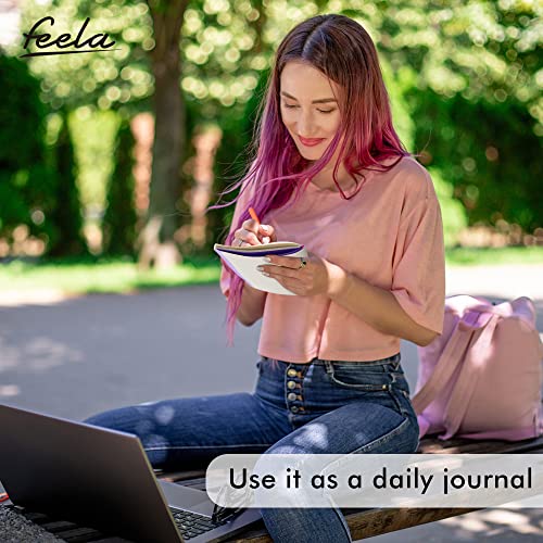feela 36 Pack Soft Cover Journal Bulk, Lined Blank Travel Journal for Women Men Writing, Notebooks College Ruled for Work, Note Taking Notebook School Business Supplies, 8.2” x 5.5”, A5, Light Purple - color: 36 Light Purple