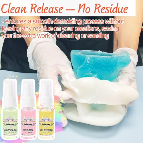 Mold Release Spray 60ml, Non-Stick Silicone Agent for Resin, Squishy, Candle