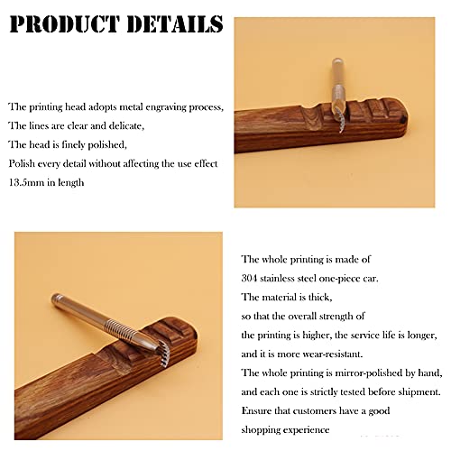 Leather Stamping Tool 304 Stainless Steel Professional Stamp Tools Leather Edge Punch Carving DIY LeatherCrafts (A, 1pc) - size: A, 1pc