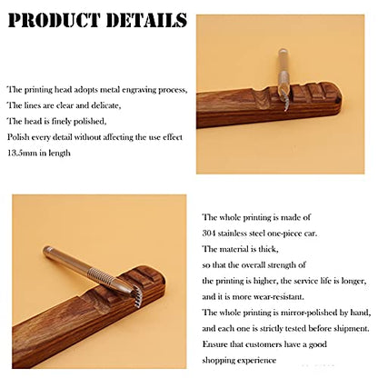 Leather Stamping Tool 304 Stainless Steel Professional Stamp Tools Leather Edge Punch Carving DIY LeatherCrafts (A, 1pc) - size: A, 1pc