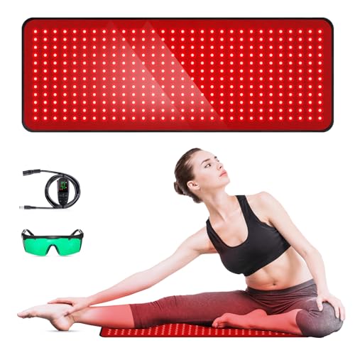 Red Light Therapy for Body, 660nm 850nm Infrared Light Therapy Pad, Wearable Wrap with Timer Remote Control for Back Shoulder Waist Knee, Infrared Light Device Home Use, 31.5" x 11.8" Large Area - size: 31.5" * 11.8"