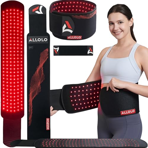 ALLOLO Red Light Therapy for Body, 3 in 1 LEDs Red Light Therapy Belt with Timer Remote Control, 660nm 850nm Infrared Light Therapy Pad for Body Waist Shoulder Knee, 39" x 7.7" Large Area - size: 39" x 7.7"