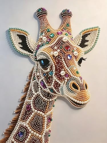 Giraffe Pearl Diamond Painting Kits for Adults,3D Diamond Art Pearl Kits - color: PL21-1