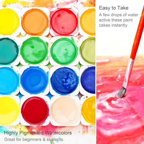 PHOENIX 24 Colors Watercolor Cakes - color: 24 Cakes