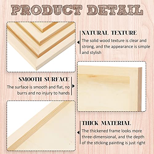 Youyole 12 Pcs Unfinished Wood Canvas Boards for Painting,4, 6, 8, 10 Inch | Square Wooden Panel Boards, Smooth Unfinished Surface, Acrylic Painting Drawing, Xmas DIY Wood Crafts, Holiday Art Projects