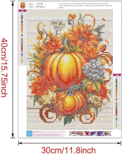 MjhRcll 6 Pack Diamond Painting Kits for Adults,5D DIY Fall Diamond Art Kits for Adults Beginner Round Full Drills,Pumpkins Diamond Dots Gem Art Crafts for Holiday Farm and Home Wall Decor 12X16 Inch