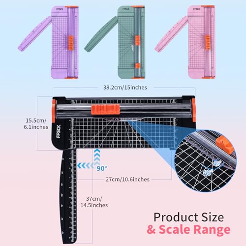 A4 Paper Cutter Slider 12 Inch Paper Trimmer Photo Cutter, Black - color: Black