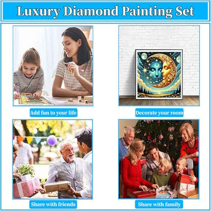 Arttoplus Sun and Moon Diamond Art Kits for Adults Beginners 14x14 inch - color: G9349-US