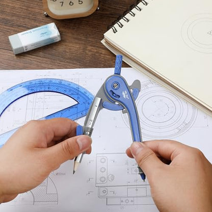 Mr. Pen- Geometry Compass and Protractor Set, 6 Inch Compass - color: Midnight Blue, size: 1 Set