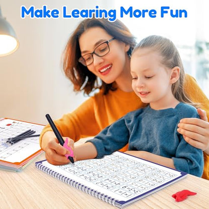 Magic Grooved Writing Practice for Kids 3-8, Grooved Handwriting Workbook