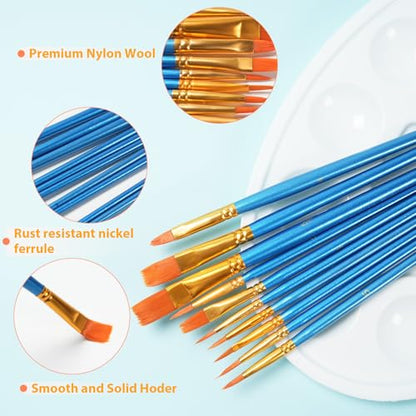 S & E TEACHER'S EDITION 330 Pcs Paint Brush Set | 300 Pcs Paint Brushes, 30 Pcs Palettes, Create Art Painting - size: 330 Pcs Pack