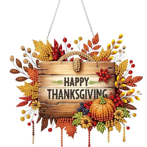 Fall Diamond Art Kits for Adults Thanksgiving Pumpkins - color: Dp04129