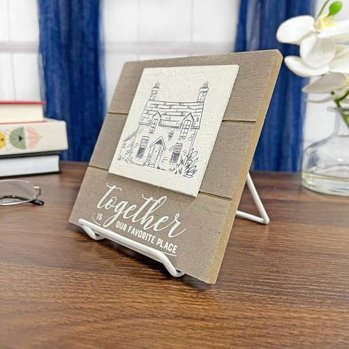 GIBSON HOLDERS 2A Adjustable White Wire Display Easel, 3.625" W x 4" D x 4.5" H, Pack of 12 - size: 12-Pack