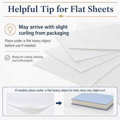 YOUNTHYE 12 Pack 14 Count Plastic Canvas Sheets, 8.2 x 11 Inch White Plastic Mesh Canvas for Needlepoint, Cross Stitch, Embroidery, Acrylic Yarn Crafts, Crochet Projects and DIY Decorations - size: 14count