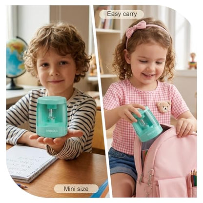 Automatic Pencil Sharpener for Kids/School, USB Battery Electric Sharpener - color: Blue