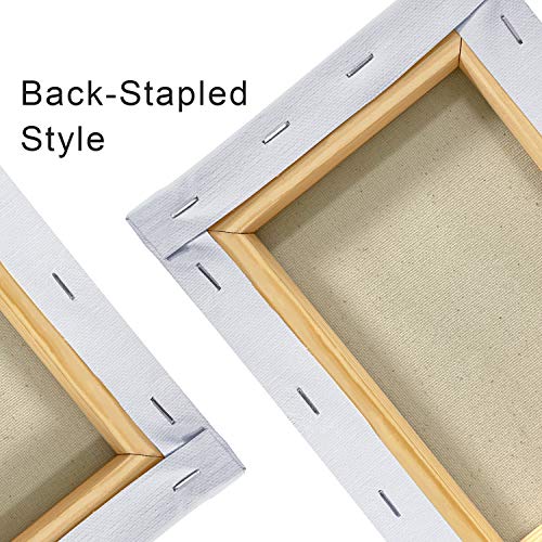 PHOENIX Stretched Canvas for Painting 6x8 Inch/7 Value Pack, 8 Oz Triple Primed 5/8 Inch Profile 100% Cotton White Blank Canvas, Small Framed Canvas for Oil Acrylic & Pouring Art - size: 6"x8", style: Studio Set (8 Oz.)