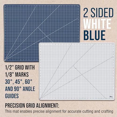 U.S. Art Supply 36"x48" Self-Healing Cutting Mat 5-Ply White/Blue - color: White/Blue