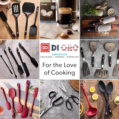 DI ORO Silicone Spatula Set - 600F Heat Resistant, 5-Pc Black - color: Black