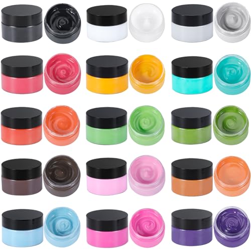 15-ColorChalk Paste Set,Premium Chalk Ink & Screen Printing Paint Kit for Silk Screen Stencils, Wood, Fabric, Furniture & Home Decor Crafts - color: Assorted Colors