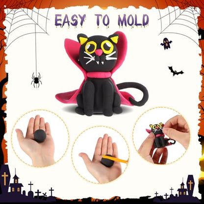 Capoda 30 Sets Halloween DIY Clay Kit Air Dry Modeling Animal Set - style: Halloween