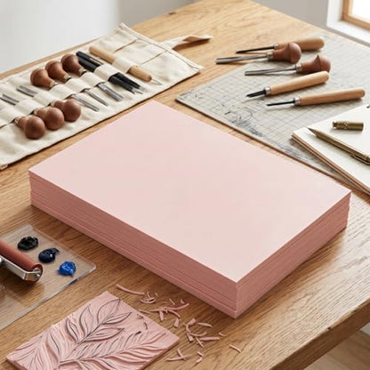Tosnail 5 Pack Large Rubber Stamp Carving Blocks, 11.8 x 8.3 Inches Soft Rubber for Stamp, Craft Project, Beginners and Professional