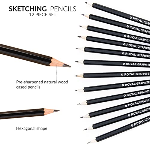 Royal & Langnickel SPEN-12 Essentials Sketching Pencil Set, 12-Piece (Pack of 3) - size: 12 Count (Pack of 3)