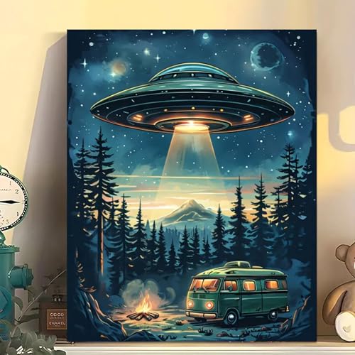 Arttoplus UFO Paint by Numbers Kit for Adults Beginner 16x20 inch - color: MT22589-US