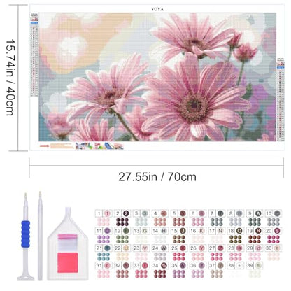 YOYA Large Diamond Art Kits for Adults, Flowers, 27.5 x 15.7 Inch - color: Flowers 034