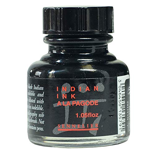 Sennelier China Ink (Indian Ink) - 30ml Bottle