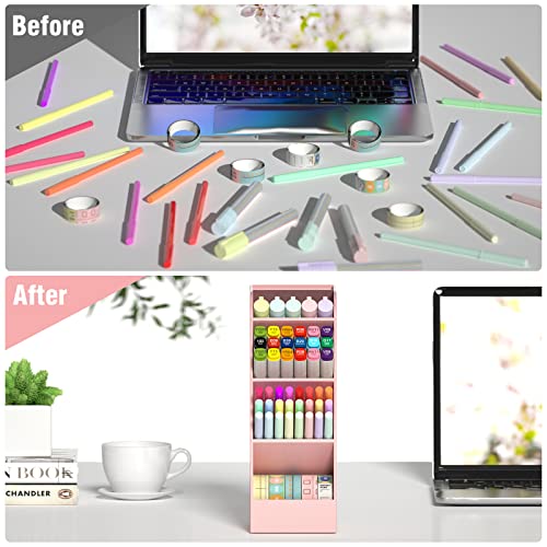 Asten Pen Holder, Pencil Holder for Desk, Pen Organizer (Pink, 3 Pack) - color: Pink-3 Pack