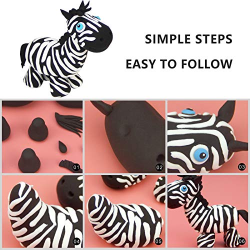 Cutedeer Black Air Dry Clay, 1.1lb Foam Modeling Clay, Soft Squishy Molding for Kids Adults, Arts & Crafts Project Slime Supplies(1.1lb - 1 Pack, Black) - color: Black, size: 1.1lb - 1 PACK
