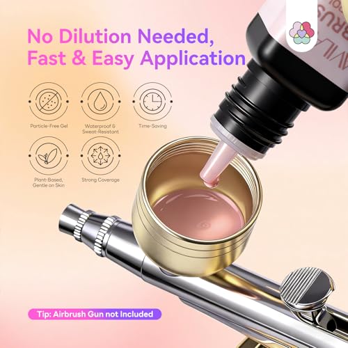 SAVILAND Dilution-Free Airbrush Gel Polish: 12PSC Chic Cappuccino Colors, HEMA & Acetone Free, Salon-Quick 30% Faster, Anti-Clog Tech, 4-Week Wear for Ombre Gradient & French Tips Salon Party - color: B-Cappuccino color