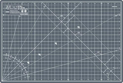 Elan Cutting Mat A3 Gray, Self Healing Cutting Mat 12x18 Inch, 5-Ply Craft Board Gray, Hobby Board for Crafts 12x18 Inch - style: 18 x 12"