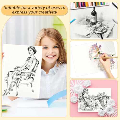 gisgfim 50 Sheets Bristol Paper Smooth 8.5×11 inches 100lb/270g Artist Paper for Adults and Students Markers Pen and Ink - size: 8.5×11