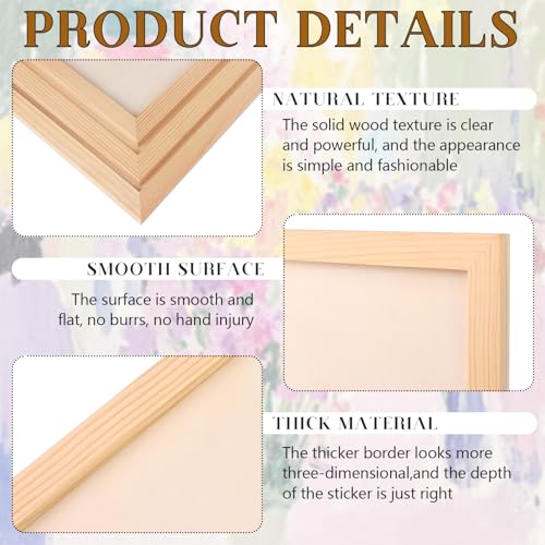 20 Pcs Wood Canvas Boards 11.8x7.9Inch/ 9x7.5Inch/ 7 x 7.5 inch/ 6x6Inch/ 4.7x4.7Inch Unfinished Wood Canvas Panels Kit Wooden Panel Boards Wooden Paint Pouring Panels for Painting Pouring Art Crafts