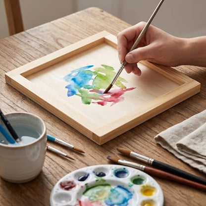 30 PCS 6 x 6 inch Wood Canvas, Blank Square Canvas for Painting, Unfinished Wooden Canvas Board for Painting DIY Craft Projects - size: 6 x 6 inch