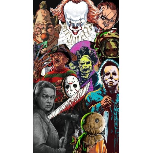 Kromaion Large Horror Diamond Art Kits for Adults, Halloween 5D Big Diamond Painting Kits for Adults Beginner, DIY Full Drill Gem Art Painting Diamond Dots for Home Wall Decor 15.7x25.5inch