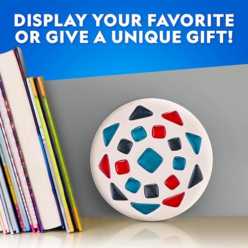 National Geographic Mosaic Arts and Crafts Kit for Kids - Mosaic Kit for Creating 3 Glass Tile Mosaic Art Projects, Includes Glass Tiles, Templates, Plaster & More, Art Supplies, Mosaic Kits for Kids | 3 Glass Tile Mosaic Projects, Templates, Plaster and