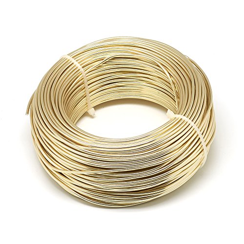 Cheriswelry 980 Feet 20 Gauge Aluminum Wire Bendable Metal Craft Wire Flexible Soft Jewelry Beading Wire 0.8mm for Sculpting Armature Artistic Floral Garden Wrapping DIY Craft Champagne Yellow - color: Champagne Yellow, size: 20 Gauge(0.8mm)