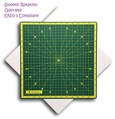 Skyhawk Self-Healing 14-Inch-by-14-Inch 360° Rotating Cutting Mat (13" grid)