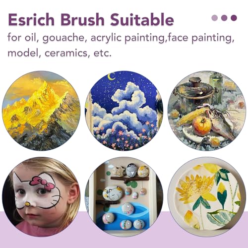 ESRICH 60PCS Paint Brushes, Paint Brush for Acrylic Painting - color: Purple, size: 60